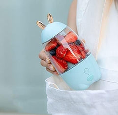 Portable Blender, Personal Blender Smoothies and Shakes, USB Rechargeable Mini Blender Waterproof Small Blender Single Juicers (Color : Pink)