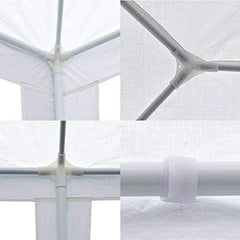 JungleA 10'x10' Outdoor Wedding Party Tent Camping Shelter Gazebo Canopy,Easy Set Gazebo Canopy for BBQ Party Events w/Removable Sidewalls(White)