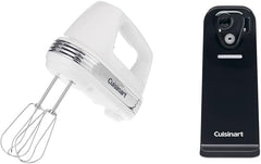 Cuisinart HM-50 Power Advantage 5-Speed Hand Mixer, White & CCO-50BKN Deluxe Electric Can Opener, Black