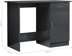 Computer Desk Modern Writing Home Office Table PC Desk Workstation for Bedroom,Desk for Small Spaces Desk with Shelves Gaming Desk with Storage Office Desk High Gloss