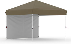 10x10 Pop-Up Canopy Tent – One-Button Instant Setup w/ 1 Sidewall, 3 Height Adjustments, Roller Bag & 4 Weight Bags | Portable Shelter for Beach, Parties, Sports, Deck & Garden