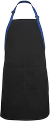 Averill's Sharper Uniforms Bistro Color Blocked Bib Apron with Divided Pockets (Set of 6)