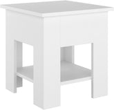 Coffee Table with Storage Shelf, Mid Century Modern Engineered Wood Coffee Table, Small Coffee Tables for Living Room, Rustic Wooden Center Table Living Room Furniture, 15.7"x15.7"x16.5"