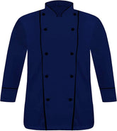 Men's Chef Coat Full Sleeve Jacket Multicolored Piping Exclusive Chef Jacket Size (XS-6XL)