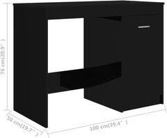 Computer Desk with Storage White and Sonoma Oak Modern Home Office Desk 39.4 Inch Writing Table for Study Room and Small Spaces