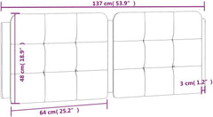 Upholstered headboard Footboard Set Bed headboardsHeadboard Cushion Black 53.9" Faux Leather