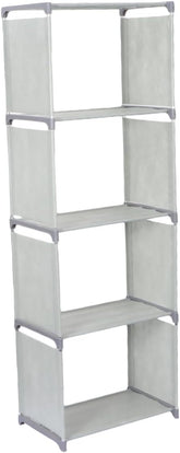 Happyyami 1pc Desktop Bookshelf Modern Bookcase for Home Office Grey Storage Rack for Books and Office Supplies Space-Saving Organizer for Study and Living Areas