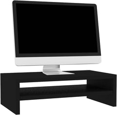 Monitor Stand Black Engineered Wood Compact Monitor Stand Entertainment Center tv Stands
