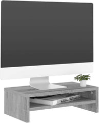 Monitor Stand Black Engineered Wood Compact Monitor Stand Living Room Furniture tv Stands