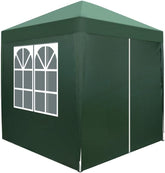 Right-Angle Folding Tent 2 x 2m Outdoor Canopy Tent with 2 Doors & 2 Windows and 4 Removable Sidewalls,2 Bright Windows Practical Waterproof pergola for Camping Picnic Wedding Party Garden