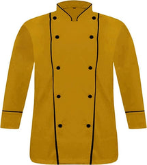 Men's Chef Coat Full Sleeve Jacket Multicolored Piping Exclusive Chef Jacket Size (XS-6XL)