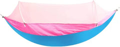 Outdoor Hammock Anti-Rollover Travel Camping Portable Hammock Hanging Chair Outdoor Portable Camping Travel Equipment(Pink,260 * 140cm)