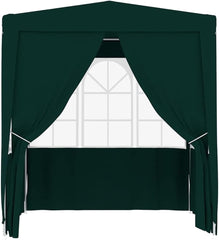 Professional Party Tent with Side Walls 6.6'x6.6' Green 0.3 oz/ft²,Durable Outdoor Canopy with Side Panels and Windows for Garden Parties Canopies, Gazebos & Pergolas, Outdoor Structures