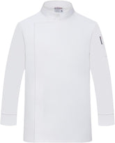 Professional Chef Coat Jacket for Men and Women, Polyester Cotton Unisex Kitchen Restaurant Bakery Food Service Uniform with Snap Closure, XXL