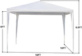 Outdoor Canopy 10x10 ft Tent Heavy Duty Gazebo Pavilion Tent for Party Wedding Events Beach BBQ,White