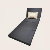 Foldable Mattress 3"/4" Thick Folding Futon Mattress Single/Twin/Queen/King Size Four-Fold Mattress,High Density Foam Mattress for Sleeping/Travel/Guest Bed (Navy,24"x79"x3")