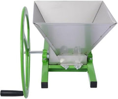 LuckyNote 7L Manual Juicer Grinder,Portable Fruit crusher with wheel Stainless Steel fruit Scratter Pulper for Wine and Cider Pressing