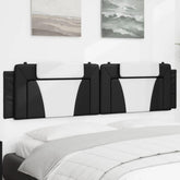 Headboard Cushion Black and White Bed Footboards Upholstered Footboards Stylish Headboard and Footboard for Bedroom 76" Faux Leather