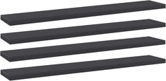 REWIS Bookshelf Boards 4 pcs Gray 23.6"x3.9"x0.6" Engineered Wood Book Shelf Bookshelves Replacement Shelves for Bookcase