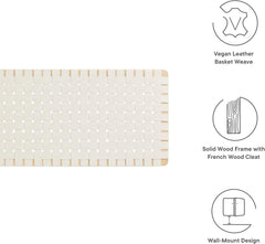 Modway Sparta Vegan Leather Weave Twin Headboard in Walnut Brown, Faux Leather Twin Headboard Only with Wall Mount Design for Children's Bedroom, College Dorm, or Guest Room