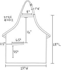 Averill's Sharper Uniforms Bib Apron Center Divided Pocket (Set of 6)