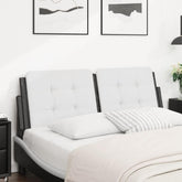 Headboard Cushion White and Black 53.9" Faux Leather,Premium Faux Leather Headboard Cushion with Comfort Foam for Excellent Back Support and Enhanced Bedroom Decor Beds Headboards & Footboards