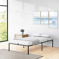 Full Bed Frame Platform,14 Inch Metal Full Size Bed Frames No Box Spring Needed,Heavy Duty Steel Slat Mattress Foundation,Easy Assembly,No Noise and No Shaking