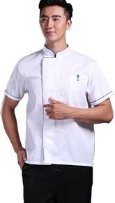 Summer Japanese Sushi chef shirt, Mens Women Sushi Chef Jacket, Breathable Cotton Waiter Uniforms Kimono