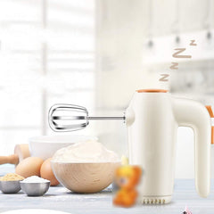 Egg Beater-Hand Mixer Electric Kitchen Mixer Stainless Steel Attachments with Function Included and Storage Base fine