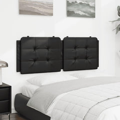Upholstered headboard Footboard Set Bed headboardsHeadboard Cushion Black 53.9" Faux Leather