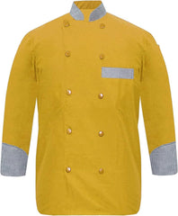 Men's Chef Coat Full Sleeve Jacket Multicolored Strip Exclusive Chef Jacket Size (XS-6XL)