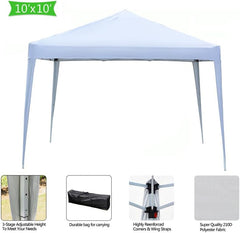 9.5x9.5 ft Tent Canopy Pop Up Instant Canopies Portable Folding Gazebo with Carry Bag, Sun Shade Lightweight Tent for Outdoor Events, Patio, Backyard, Party, Wedding, Camping, Easy Assembly