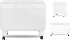 Electric Space Heater Indoor Convection Heater Touch Adjustable Thermostat Smart Energy Saving Portable with Wheels Wall Mount/Rolling ETL for Bedroom Living Room Bathroom Home 1000W