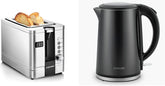 Chefman 2-Slice Digital Toaster, Pop-Up, Stainless Steel & COSORI Electric Kettle Stainless Steel With Double Wall, 1.5L Wide-Open Lid Electric Tea Kettle, Black