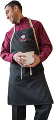 Averill's Sharper Uniforms Bistro Color Blocked Bib Apron with Divided Pockets (Set of 6)