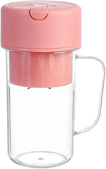 Small Portable Blender 420ML Electric Juicer Fruit Mixers Rechargeable Blender Small Juicer with Handle Waterproof Juicer Machine (Green)