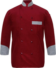 Men's Chef Coat Full Sleeve Jacket Multicolored Strip Exclusive Chef Jacket Size (XS-6XL)