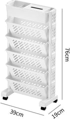 JUOPZKENN 6 Layers Book Rack Storage Bookshelf,Removable Movable Bookcase,Large Capacity Plastic Practical Organization Shelf for Students Study in Bedroom Living Room Home School(6 Layer)