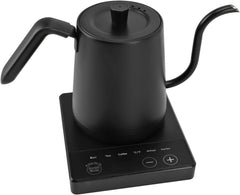 Jerliflyer Electric Gooseneck Kettle with 5 Temperature Control Presets, 800ml, 1000W, Stainless Steel Inner Lid Bottom(US 110V)