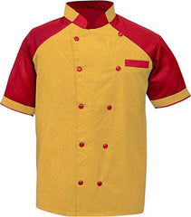 Men's Chef Coat Half Sleeve Jacket Multicolored Exclusive Chef Jacket Size (XS-6XL)