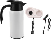 Electric Car Kettle 800ml Capacity Stainless Steel Fast Heating 12V 24V Travel Mug - Auto Shutoff, Dual Heating Modes, Safe for Cars and Trucks