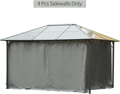 Universal Gazebo Curtains: 10' x 12' Shade & Privacy Panels for Pergolas & Cabanas