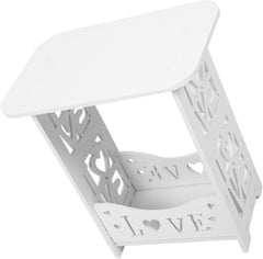 PRETYZOOM Bedside Table Nightstand Lower Shelf for Storage Minimalist Wooden Side Table for Bedroom Sofa Living Room Compact Design for Spaces