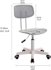 Office Chair, Plastic Chair Computer Chair Home Office Chair Staff Chair Conference Chair Lifting Swivel Chair Back Stool Executive Computer Desk Chair (Color : Black)