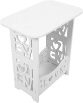 PRETYZOOM Wooden Bedside Table Storage Shelf Modern Minimalist Side Table for Bedroom Living Room Space Nightstand for Organizing Essentials