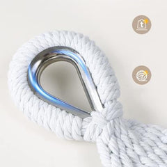 Outdoor Hammock Anti-Rollover Travel Camping Portable Hammock Hanging Chair Outdoor Portable Camping Travel Equipment(White)