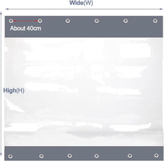 Outdoor Clear Tarp Curtain, pergola double-sided waterproof Tarpaulin side panels, 0.3mm-Pvc plastic heavy duty Tarpaulin-side panel curtains Transparent for gazebo with eyelets,W×H-4×2.5m(13.1*8.2ft)