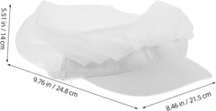 NOLITOY Unisex White Chef Hat for Kitchen Cooking Reusable Elastic Dust Cap Professional Hair Protection for Food Service and Home Use