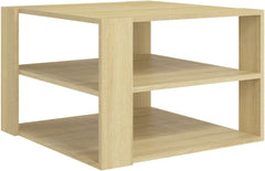Coffee Table Sonoma Oak 23.6"x23.6"x15.7" Engineered Wood, Centerpiece Table, Center Table, End Table, Tea Table for Living Room