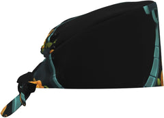 Cleaning Working Cap Pumpkin Grave Printed Chef Hat for Women & Men, Adjustable, Breathable Black